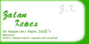 zalan kepes business card